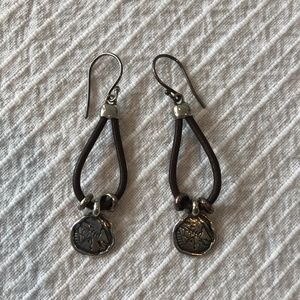Sterling & leather earrings!